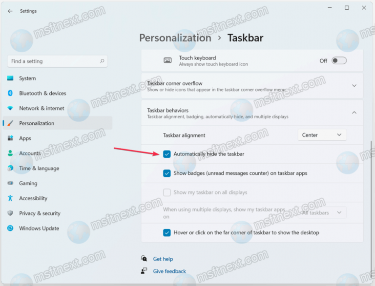 How To Automatically Hide The Taskbar In Windows 11