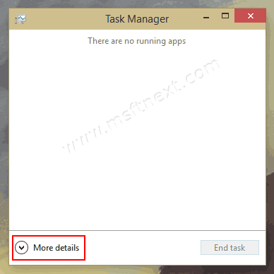 Windows 10 Task Manager More Details Link Compact Mode